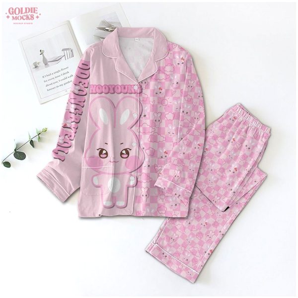 Ateez Chibi Cute Satin Pajamas Set