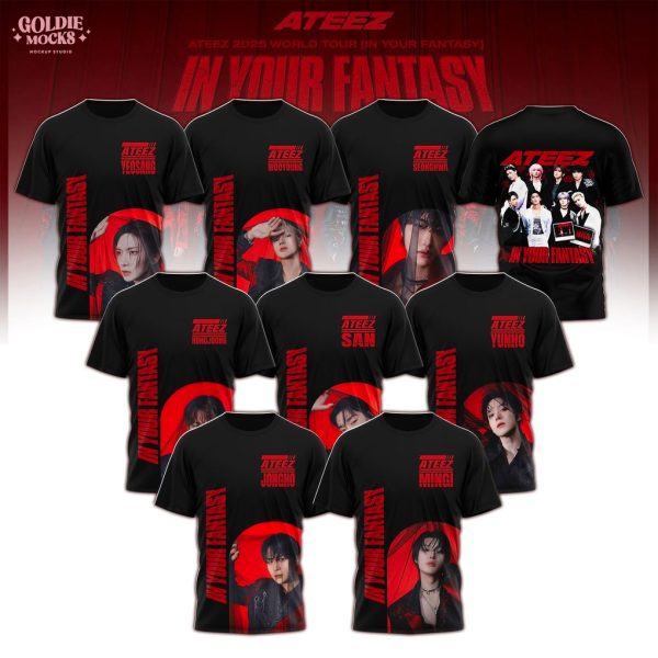 Ateez In Your Fantasy Tour All Teams T-Shirt