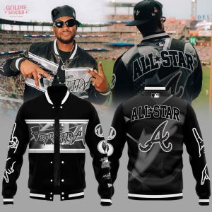 Atlanta Braves Peace Up A-Town Down Black Baseball Jacket