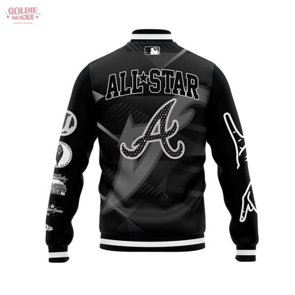 Atlanta Braves Peace Up A-Town Down Black Baseball Jacket