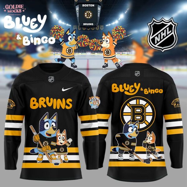 Boston Bruins Bluey And Bingo 2025 Hockey Jersey