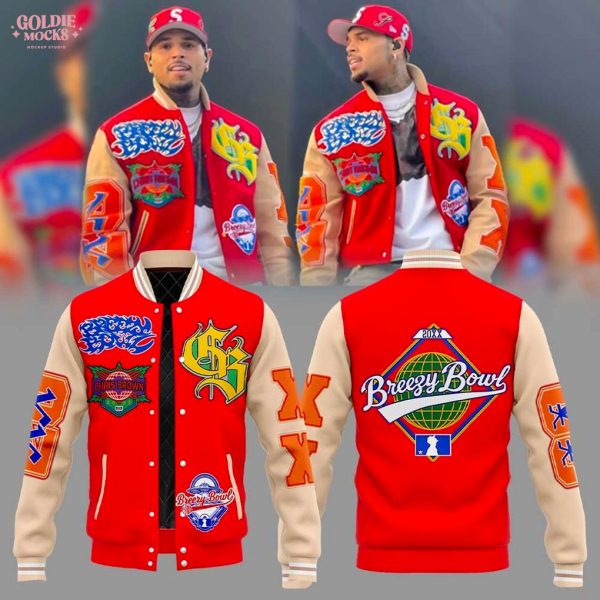 Breezy Bowl XX World Tour Chris Brown Red Limited Jacket