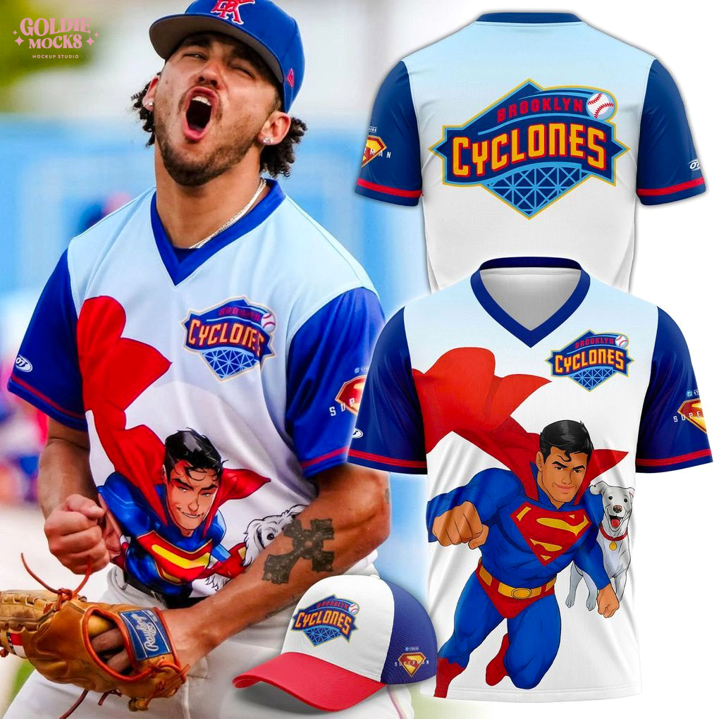 Brooklyn Cyclones Superman Night 2025 Football Jersey Brooklyn Cyclones Superman Night 2025 Football Jersey