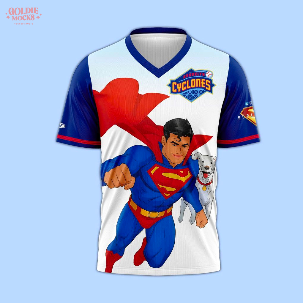 Brooklyn Cyclones Superman Night 2025 Football Jersey Brooklyn Cyclones Superman Night 2025 Football Jersey