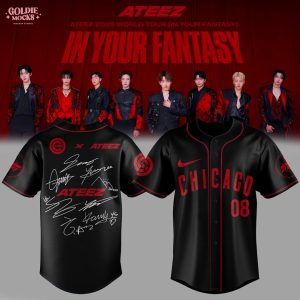 Chicago Cubs x Ateez 2025 World Tour 2025 Limited Edition Black Jersey