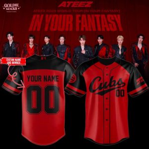 Chicago Cubs x Ateez 2025 World Tour 2025 Red Jersey