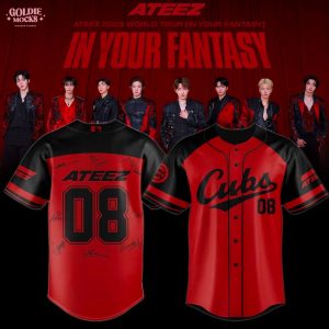 Chicago Cubs x Ateez 2025 World Tour 2025 Red Jersey