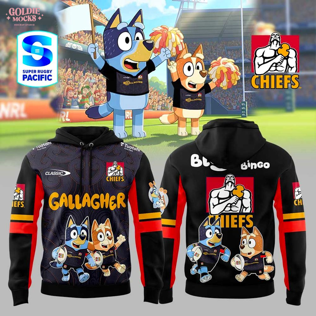 Chiefs 2025 Bluey and Bingo Hoodie Chiefs 2025 Bluey and Bingo Hoodie