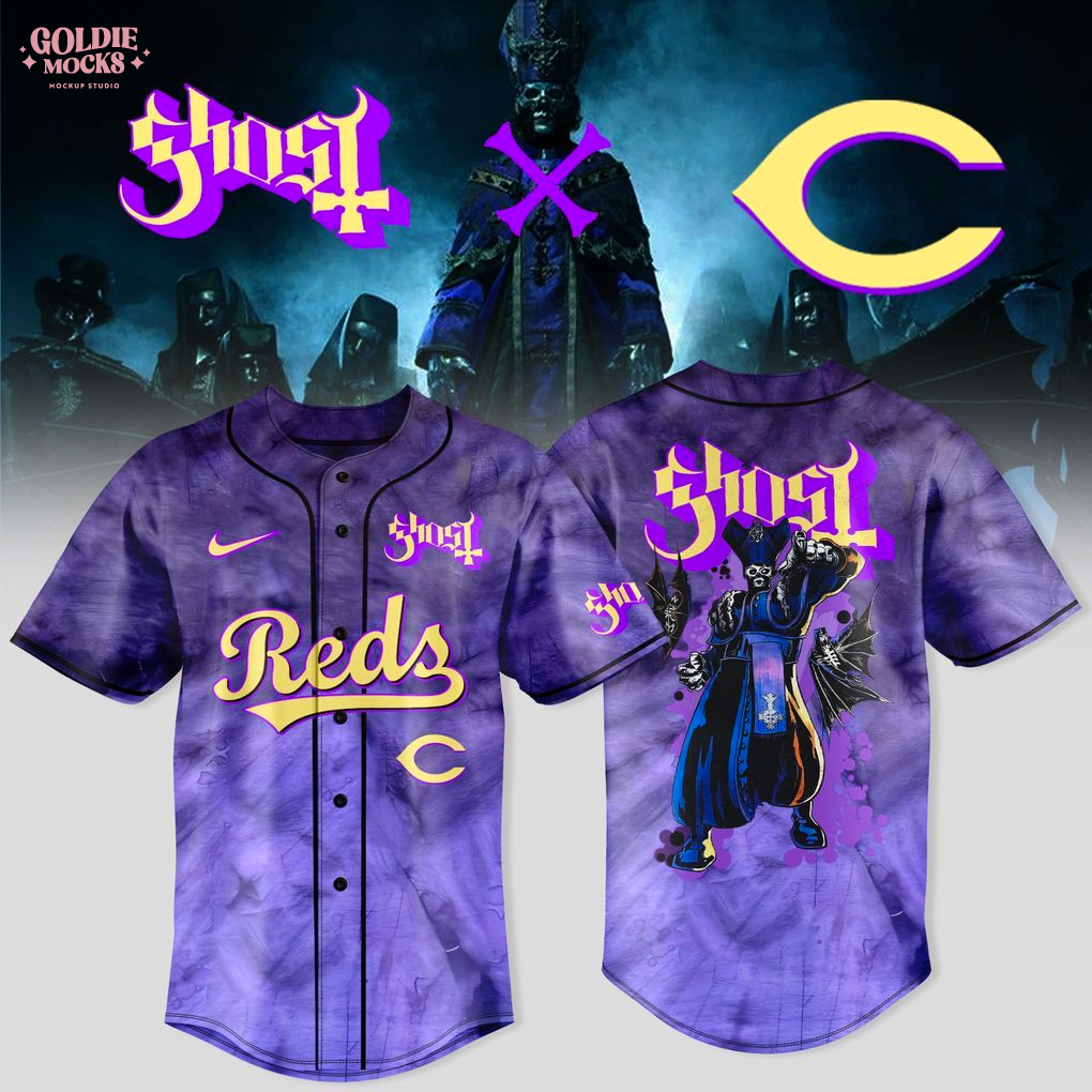 Cincinnati Reds x Ghost Band World Tour 2025 Limited Jersey Cincinnati Reds x Ghost Band World Tour 2025 Limited Jersey