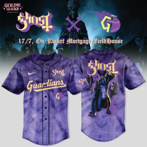 Cleveland Guardians x Ghost Band World Tour 2025 Black Baseball Jersey