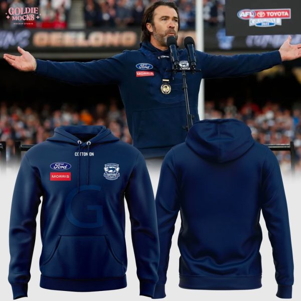 Coach Geelong Cats AFL One In Hoops 2025 Hoodie
