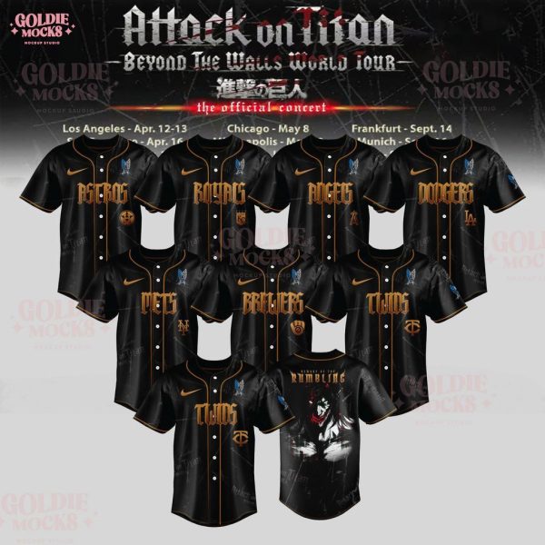 Dark Titan Rage – MLB x Attack on Titan Jersey | All Teams Edition