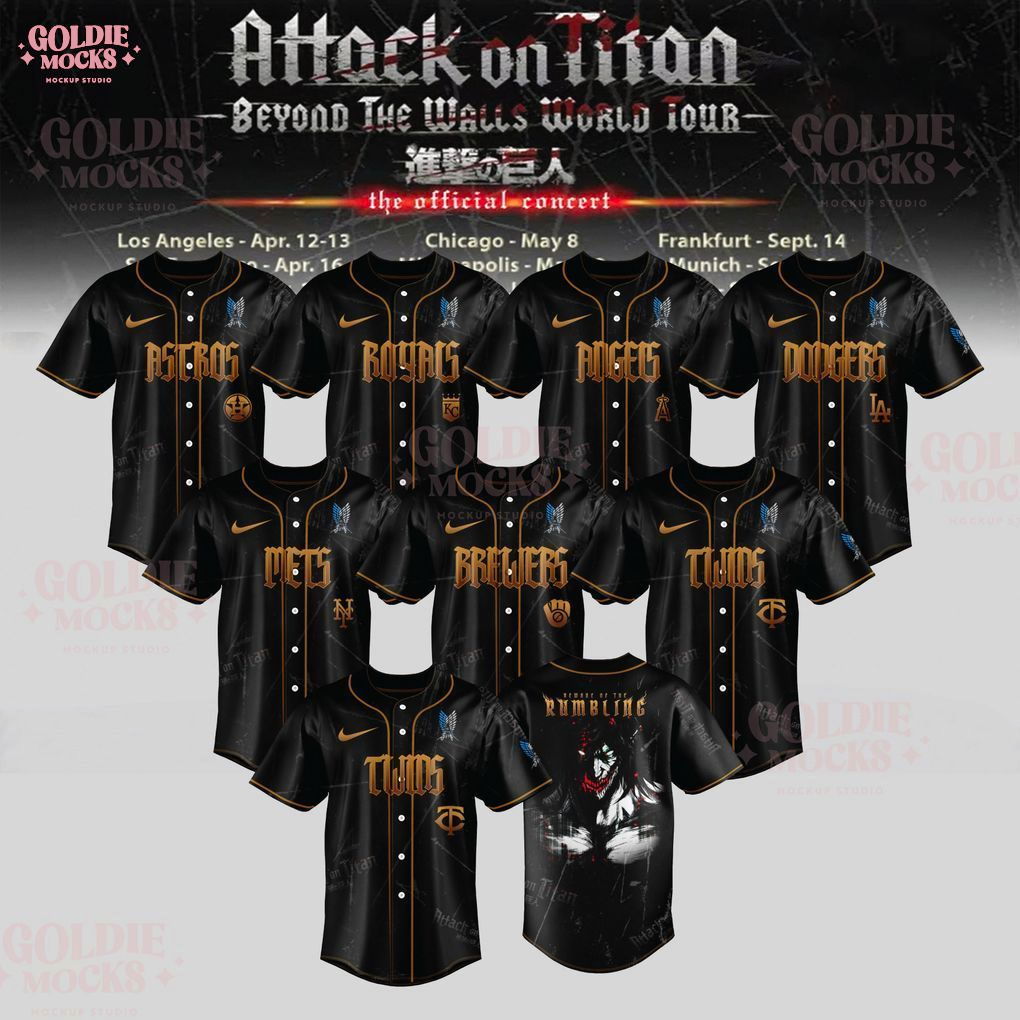 Dark Titan Rage - MLB x Attack on Titan Jersey | All Teams Edition Dark Titan Rage - MLB x Attack on Titan Jersey | All Teams Edition