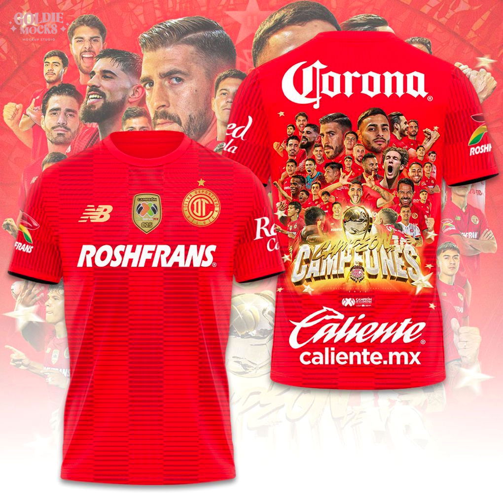 Deportivo Toluca Campeón de Campeones Champions 2025 Shirt Deportivo Toluca Campeón de Campeones Champions 2025 Shirt