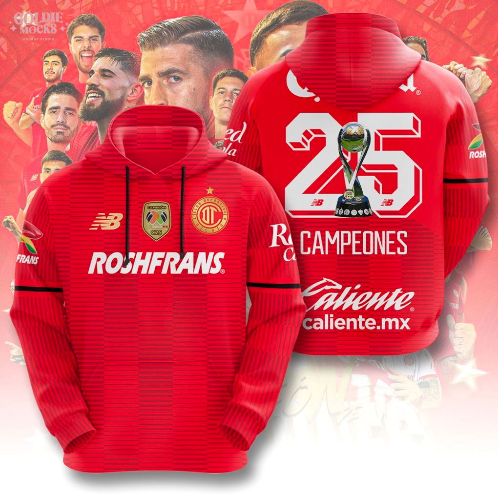 Deportivo Toluca Campeón de Campeones Champions 2025 Shirt Deportivo Toluca Campeón de Campeones Champions 2025 Shirt