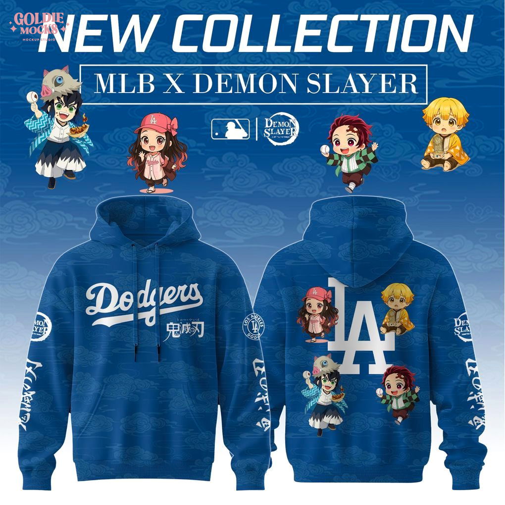 Dodgers x Demon Slayer 2025 Fans Hoodie Dodgers x Demon Slayer 2025 Fans Hoodie