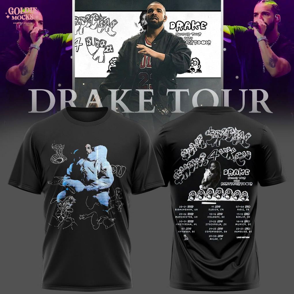 Drake With Partynextdoor Some Special Shows 4 U World Tour 2025 T-Shirt Drake With Partynextdoor Some Special Shows 4 U World Tour 2025 T-Shirt