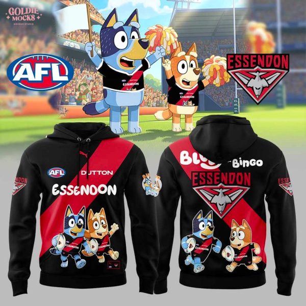 Essendon Football Club Bluey and Bingo Hoodie