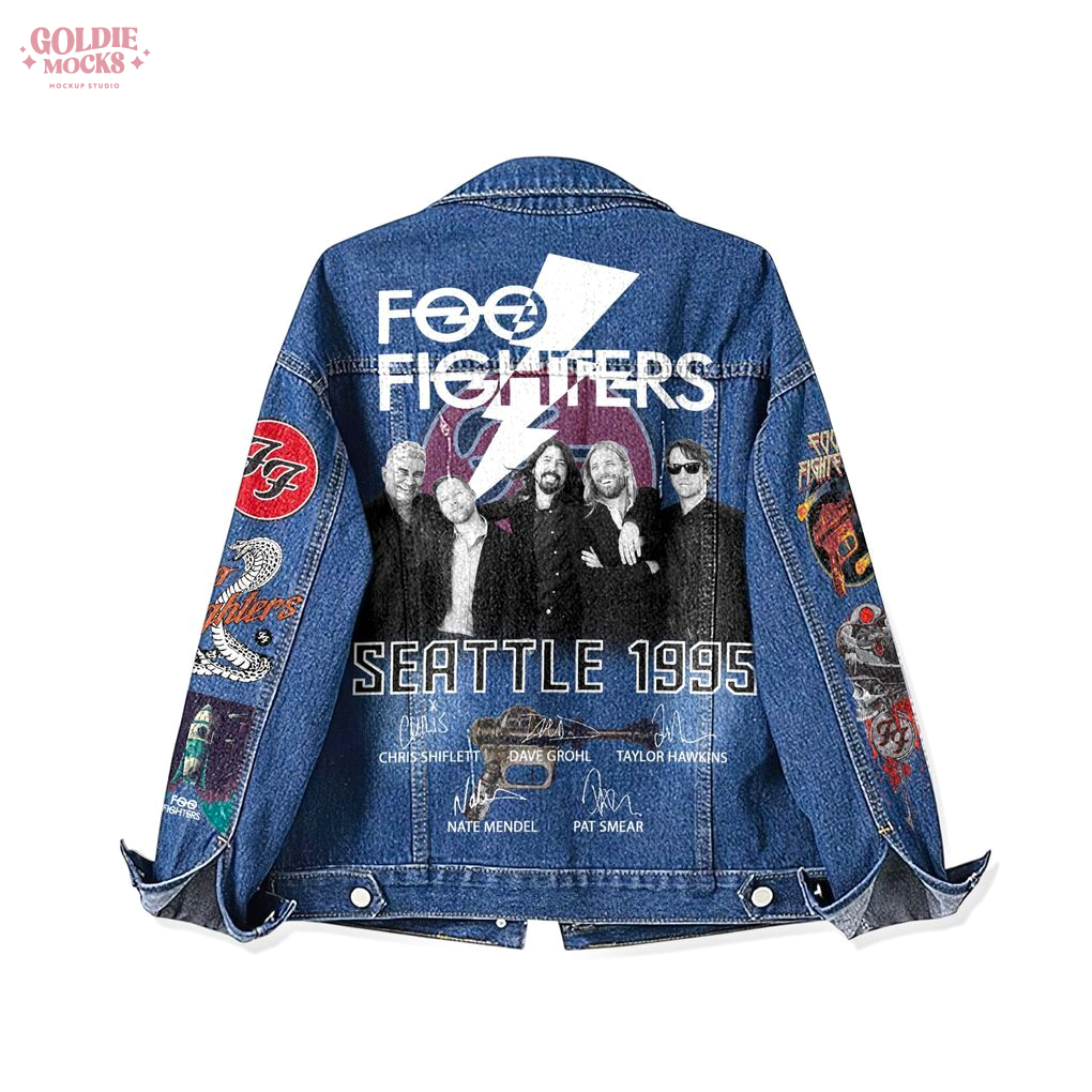 Foo Fighters Seattle 1995 New Edition 2025 Denim Jacket Foo Fighters Seattle 1995 New Edition 2025 Denim Jacket