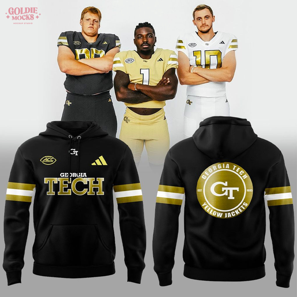 Georgia Tech Football New Uniform 2025 Official Black Hoodie Georgia Tech Football New Uniform 2025 Official Black Hoodie