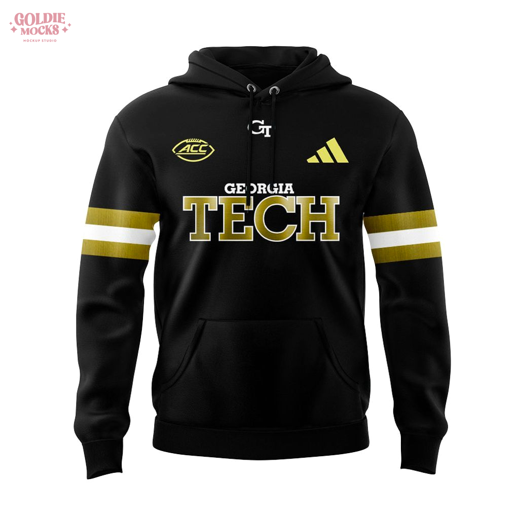 Georgia Tech Football New Uniform 2025 Official Black Hoodie Georgia Tech Football New Uniform 2025 Official Black Hoodie