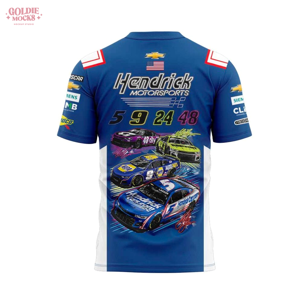 Hendrick Motorsports Team Collection Blue Shirt Hendrick Motorsports Team Collection Blue Shirt