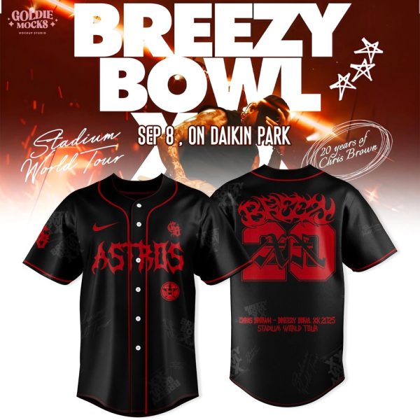 Houston Astros x Breezy Bowl XX Tour 2025 Black Jersey