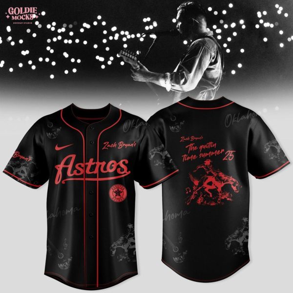 Houston Astros x Zach Bryan The Quittin Time Tour 2025 Jersey