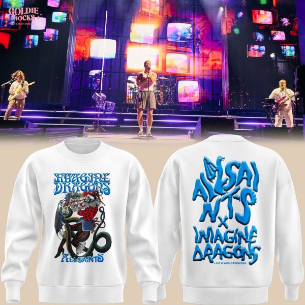 Imagine Dragons Loom World Tour 2025 White Sweatshirt