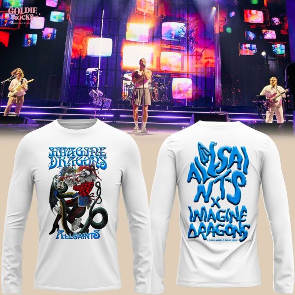 Imagine Dragons Loom World Tour 2025 White Sweatshirt