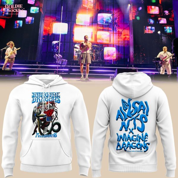 Imagine Dragons Loom World Tour 2025 White Sweatshirt