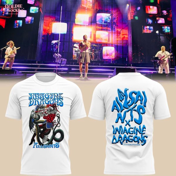 Imagine Dragons Loom World Tour 2025 White Sweatshirt