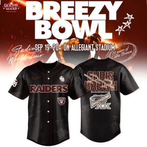 Las Vegas Raiders x Breezy Bowl XX Tour 2025 Brown Black Jersey