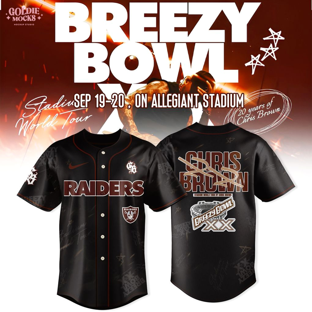 Las Vegas Raiders x Breezy Bowl XX Tour 2025 Brown Black Jersey Las Vegas Raiders x Breezy Bowl XX Tour 2025 Brown Black Jersey