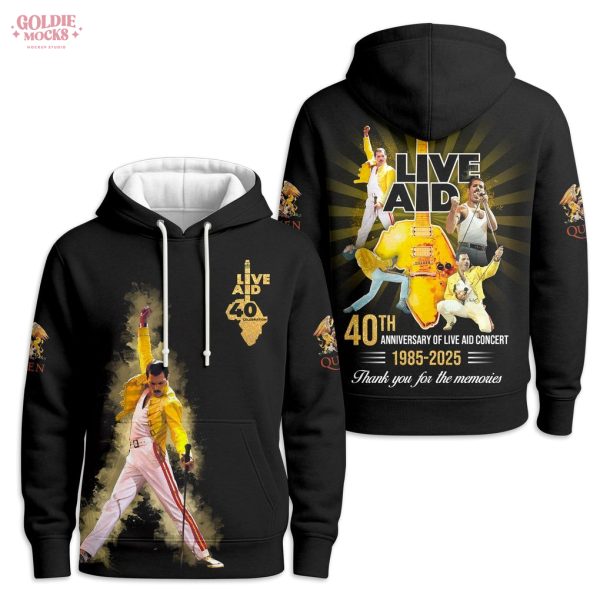 Live Aid Queen 40th Anniversary 1985-2025 Thank You For Memories T-Shirt
