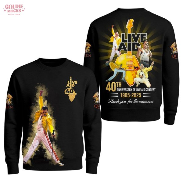 Live Aid Queen 40th Anniversary 1985-2025 Thank You For Memories T-Shirt