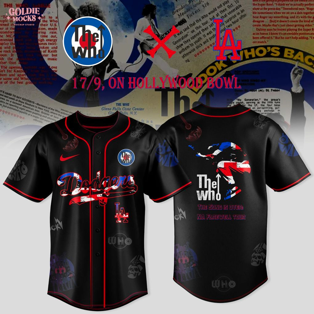 Los Angeles Dodgers MLB x The Who NA Farewell 2025 Tour Jersey Los Angeles Dodgers MLB x The Who NA Farewell 2025 Tour Jersey