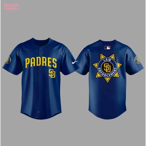 Men’s Padres Law Enforcement Appreciation Blue 2025 Jersey