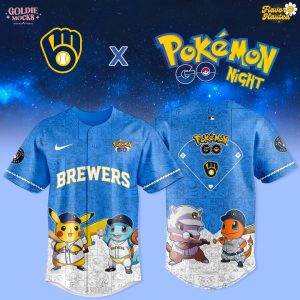 Milwaukee Brewers x Pokémon GO Night Blue Jersey