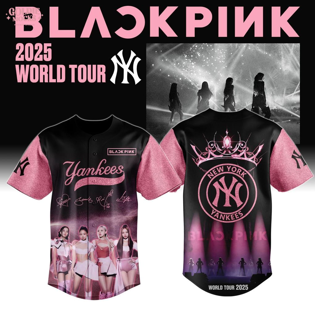MLB x Black Pink 2025 World Tour Baseball Jersey MLB x Black Pink 2025 World Tour Baseball Jersey