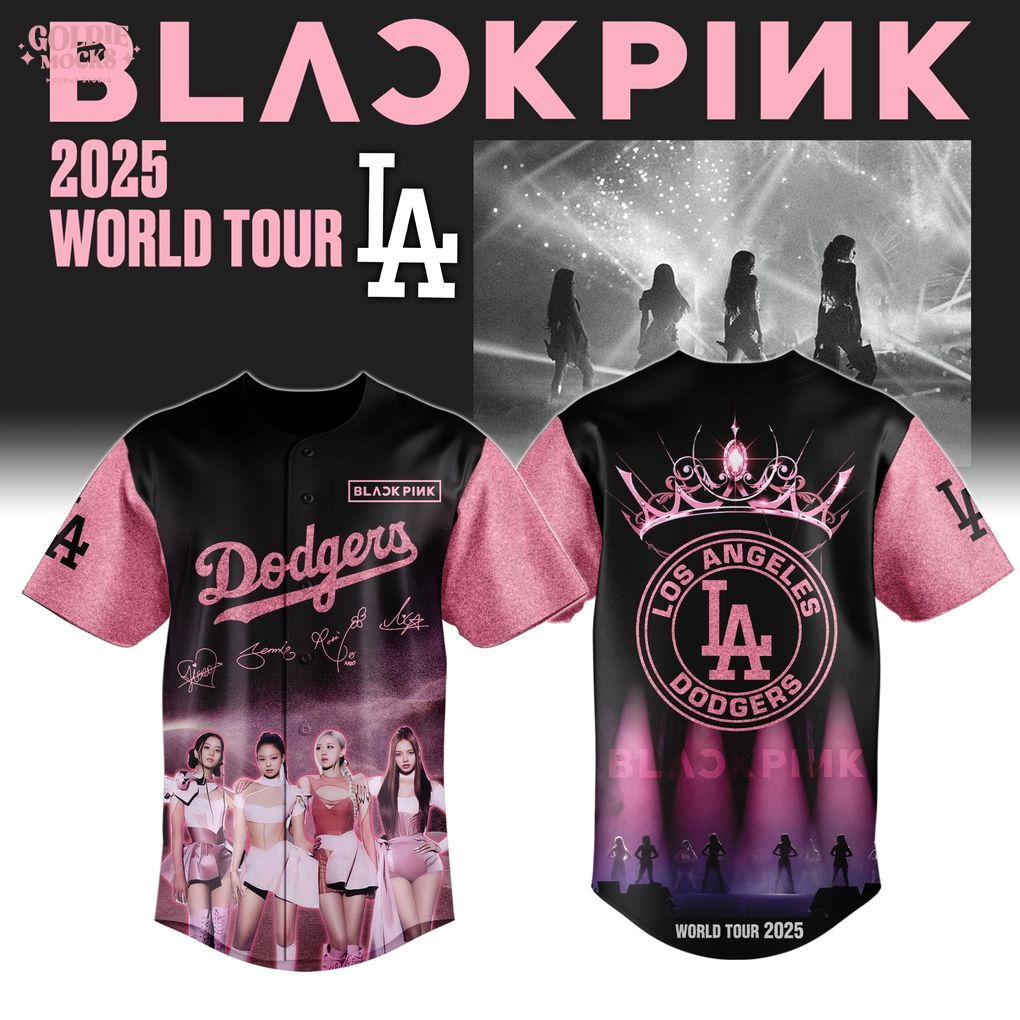MLB x Black Pink 2025 World Tour Baseball Jersey MLB x Black Pink 2025 World Tour Baseball Jersey