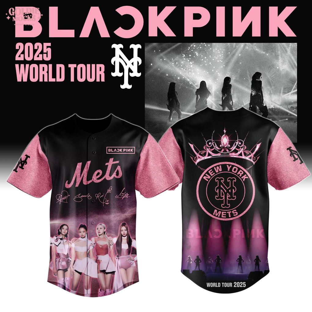 MLB x Black Pink 2025 World Tour Baseball Jersey MLB x Black Pink 2025 World Tour Baseball Jersey