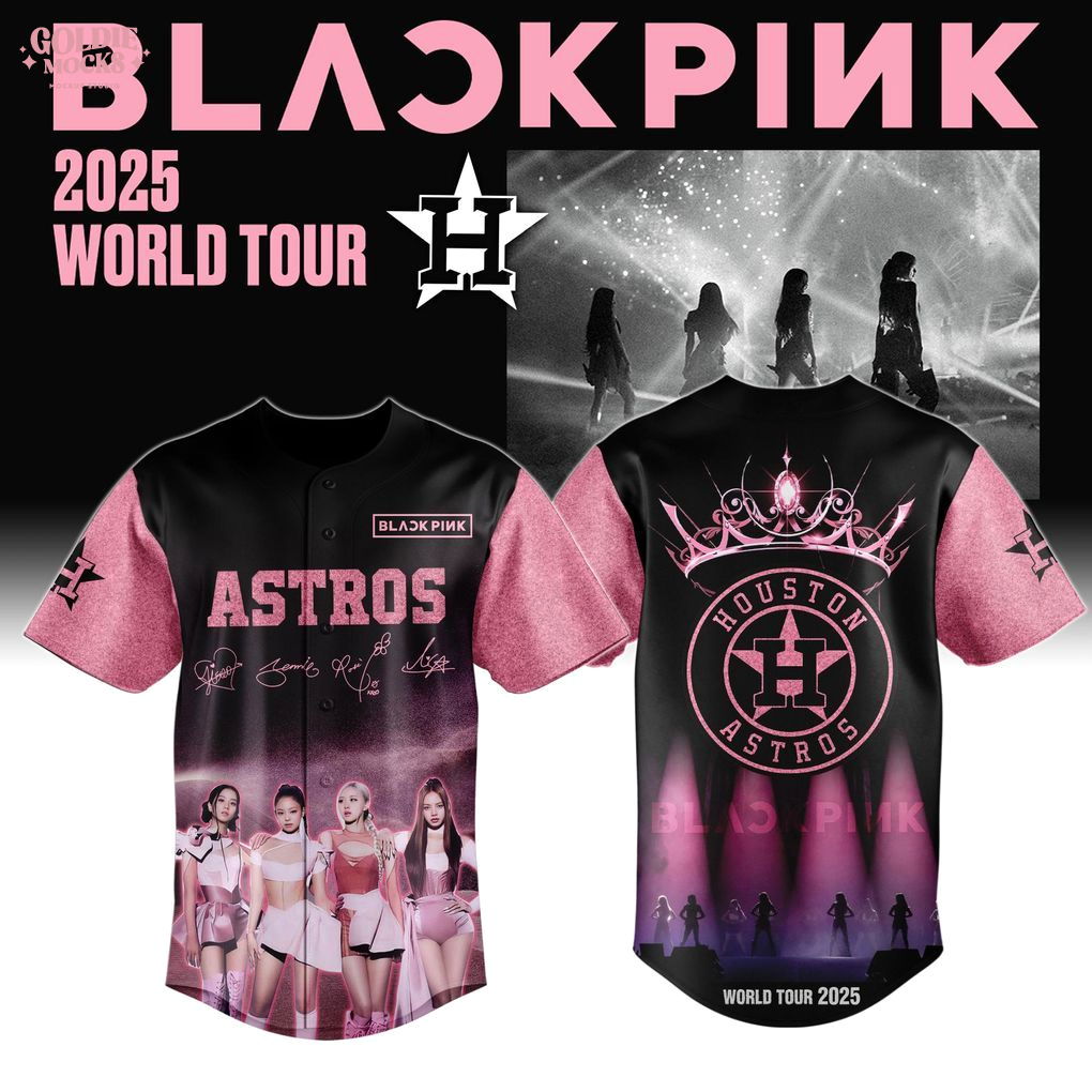MLB x Black Pink 2025 World Tour Baseball Jersey MLB x Black Pink 2025 World Tour Baseball Jersey