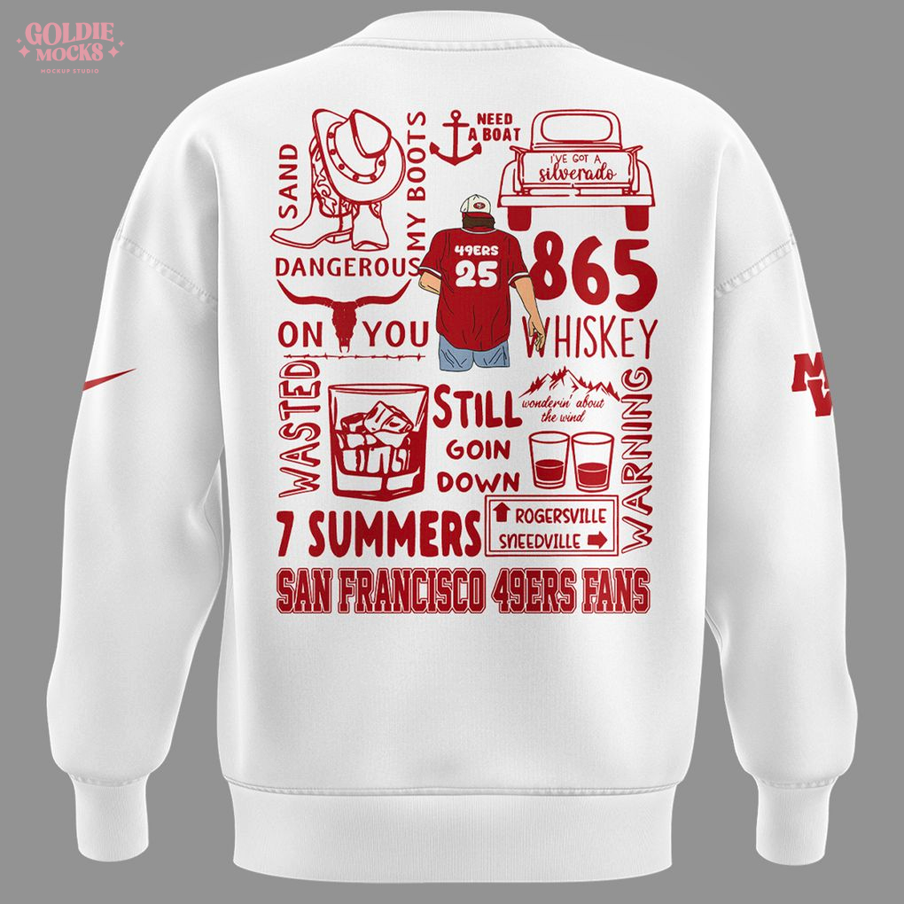 Morgan Wallen x San Francisco 49ers White Sweatshirt Morgan Wallen x San Francisco 49ers White Sweatshirt