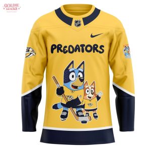Nashville Predators Bluey And Bingo 2025 Hockey Jersey