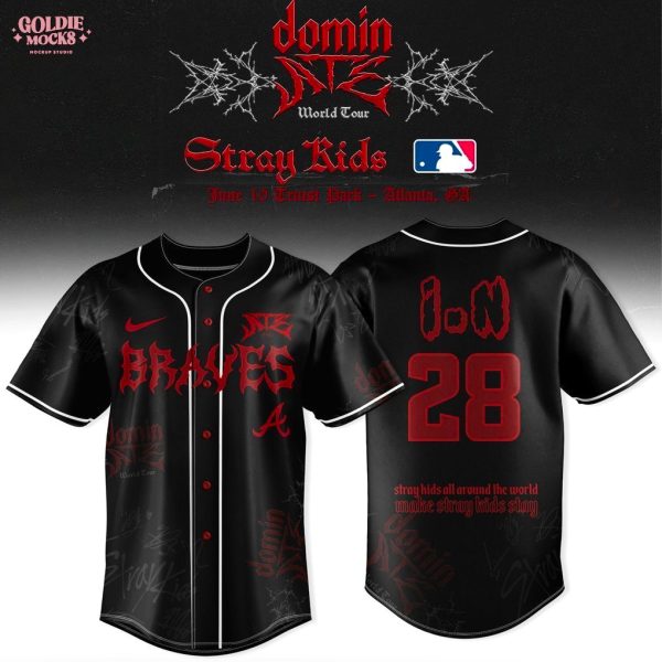 New Atlanta Braves x Stray Kids Dominate World Tour 2025 All Team Jersey