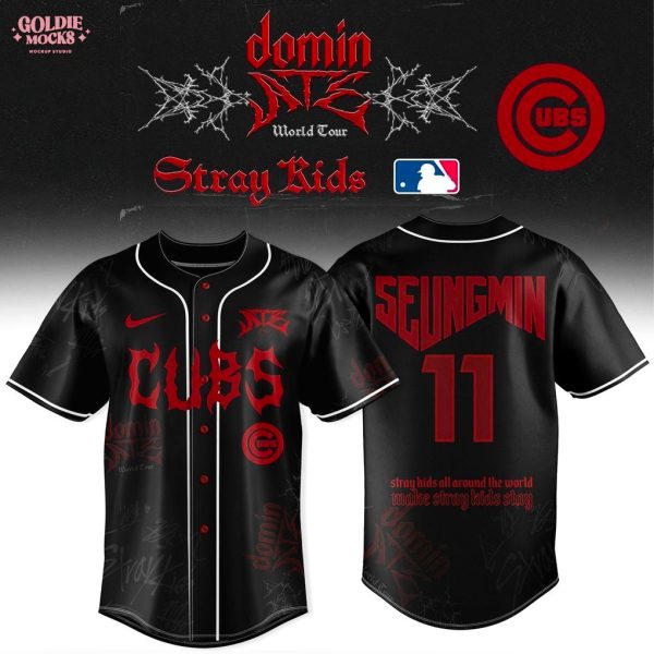 New Chicago Cubs x Stray Kids Dominate World Tour 2025 All Team Jersey