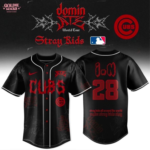New Chicago Cubs x Stray Kids Dominate World Tour 2025 All Team Jersey