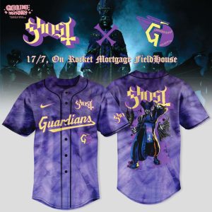 New Cleveland Guardians x Ghost Band World Tour 2025 Black Baseball Jersey