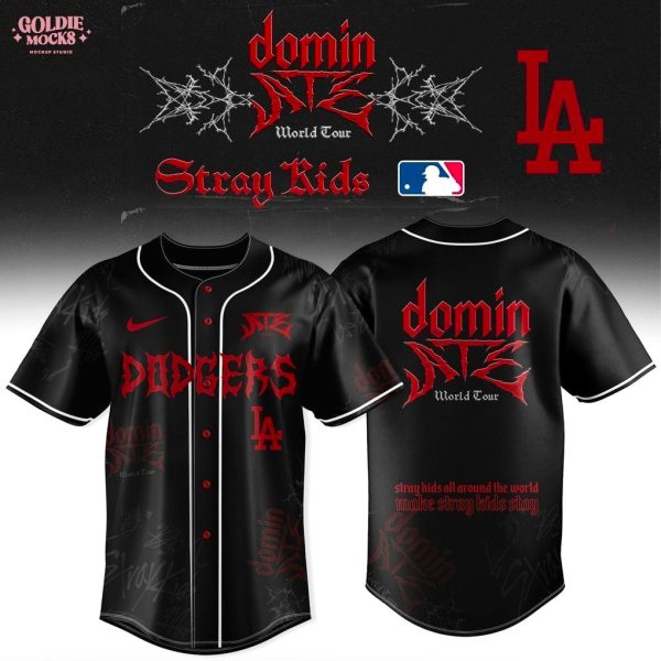 New Los Angeles Dodgers x Stray Kids Dominate World Tour 2025 All Team Jersey